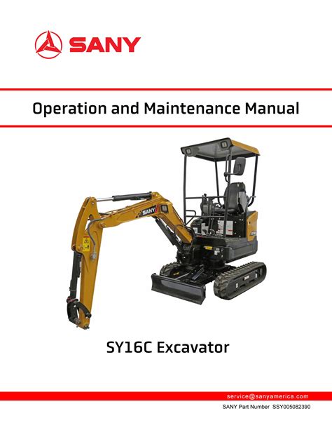 sany sy 16 c|sany sy16c problems.